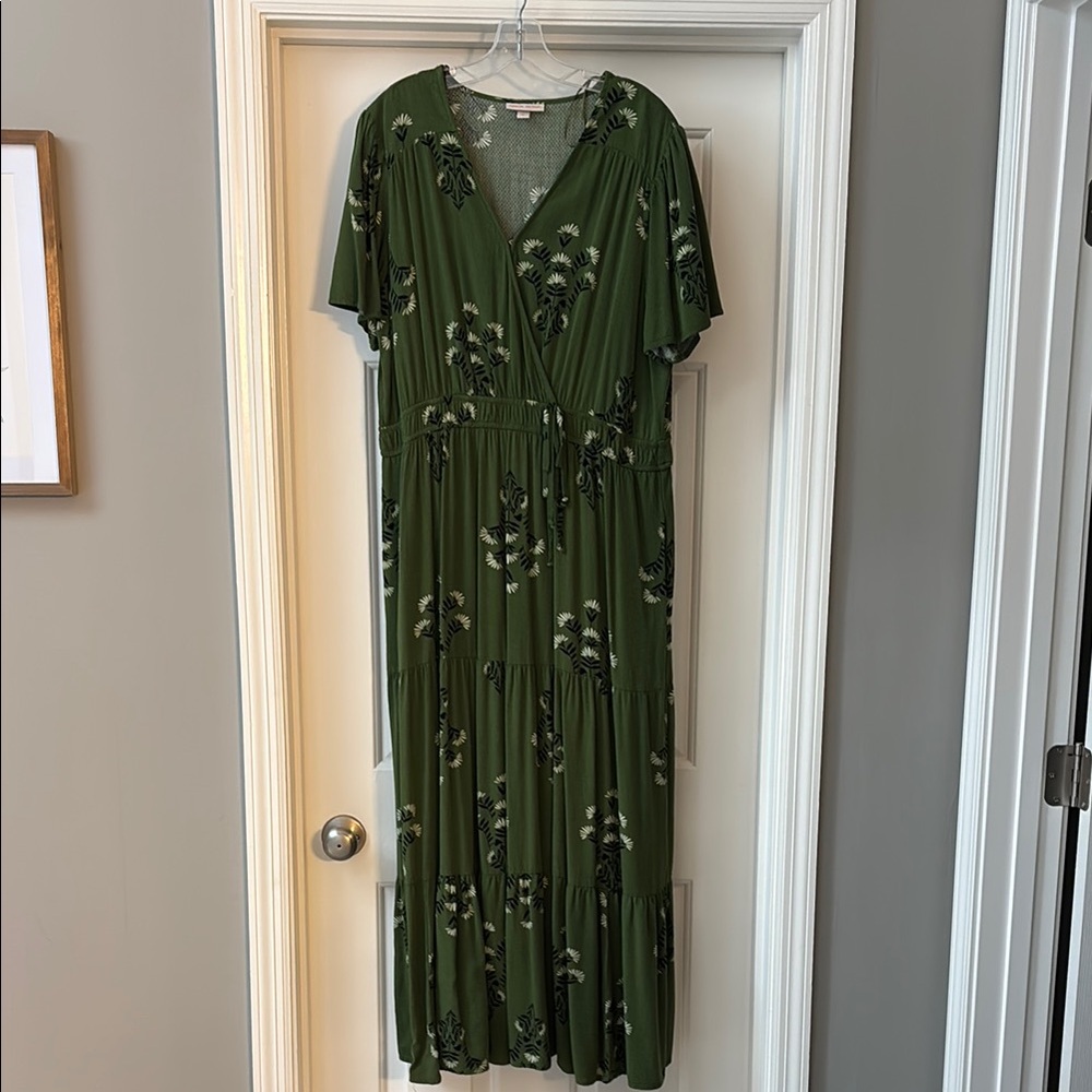 Green Floral Maxi Dress